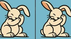 Puzzel: Lukt het je om 3 verschillen te vinden op de afbeelding met het konijn in 85 seconden?