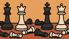 Puzzel: vind je drie verschillen in de afbeelding met schaakstukken in 27 seconden?